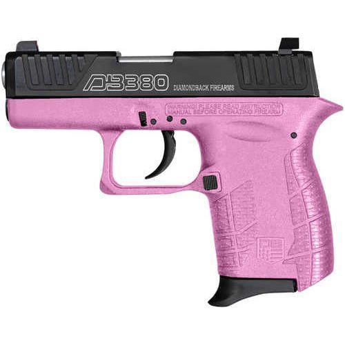 Diamondback G4 Semi-Automatic Pistol .380 ACP 2" Barrel (1)-6Rd Magazine Black Slide Pink Polymer Finish - Buy A Gun