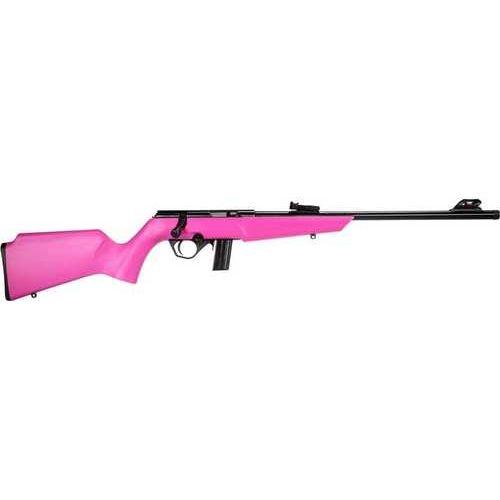 Rossi RB22 Compact Bolt Acion Rifle .22 Long 16.5" Barrel (1)-10Rd Magazine Adjustable Sights Pink Monte Carlo Stock Matte Black Finish