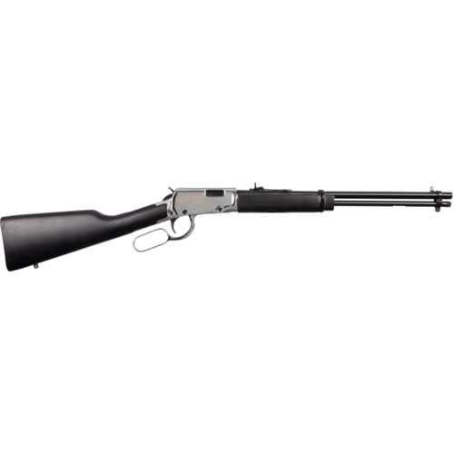 Rossi Rio Bravo Lever Action Rifle .22 Long 18" Barrel 15 Round Capacity Adjustable Buckhorn Sights Black Stock Nickel Coated Finish