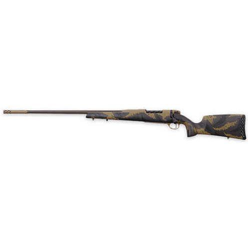 Weatherby Mark V Apex Left Handed Bolt Action Rifle 6.5-300 Magnum 28" Barrel 3 Round Capacity Tan/Brown Sponge Pattern Stock And Black Finish