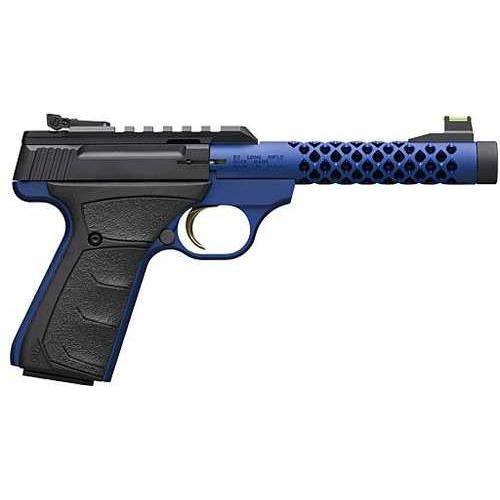 Browning Buck Mark Plus Vision Semi-Automatic Pistol .22 Long Rifle 5.5" Barrel (1)-10Rd Magazine Rubber Grips Black And Blue Finish - Buy A Gun