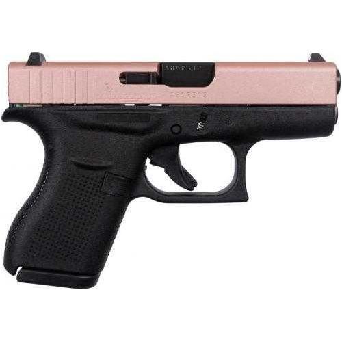 Glock 42 Semi-Automatic Pistol .380 ACP 3.26" Barrel (2)-6Rd Magazines Rose Gold Cerakote Slide Black Polymer Finish - Buy A Gun