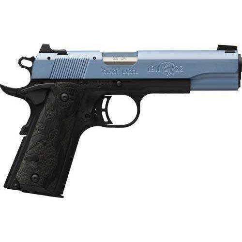 Browning 1911-22 Black Label Semi-Automatic Pistol .22 Long Rifle 4.25" Barrel (1)-10Rd Magazine Polar Blue Cerakote Slide Finish - Buy A Gun