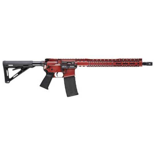 Black Rain Ordnance We The People Semi-Automatic Rifle .223 Remington 16" Barrel (1)-30Rd Magazine Red Battleworn Cerakote Finish