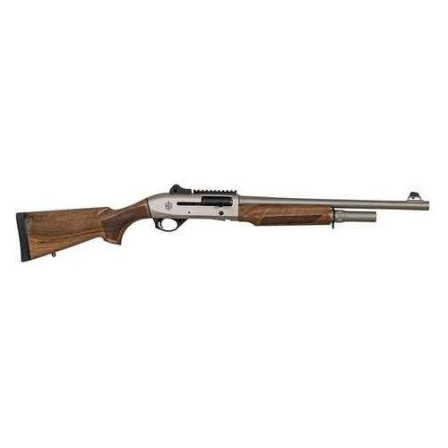 Military Armament MAC 2 Tactical Semi-Automatic Shotgun 12 Gauge 3" Chamber 18.5" Barrel 4 Round Capacity Turkish Walnut Stock Nickel Finish