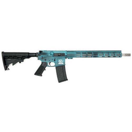 Great Lakes Firearms AR-15 Semi-Automatic Rifle .223 Wylde 16" Barrel (1)-30Rd Magazine Black Polymer Grips Battleworn Teal Finish