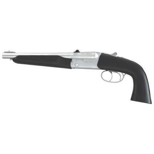 ALASKAN HOWDAH PISTOL 10.25" DOUBLE BARREL PISTOL .45LC/410 Matte Chrome Finish Rubberized Coated Walnut Stock - Buy A Gun