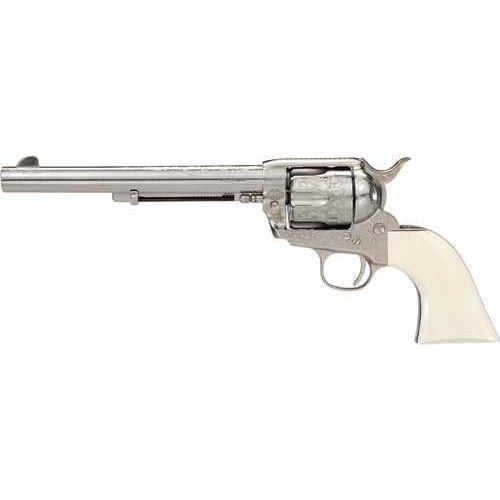 1873 OUTLAW LEGACY NICKEL ENGRAVED 7.5" BARREL .45LC POLYMER IVORY GRIP - Buy A Gun