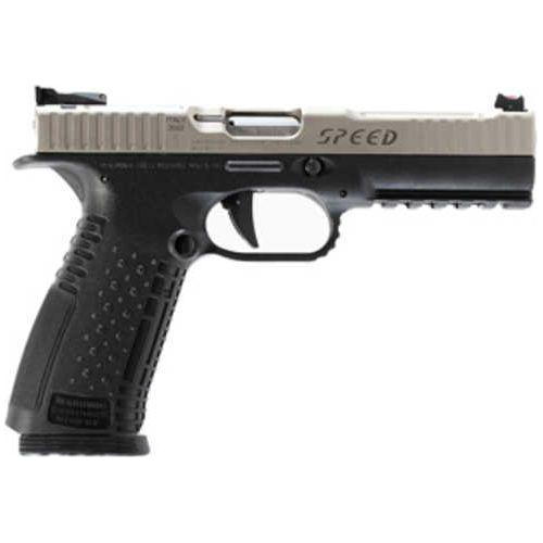 American Precision Strike One Speed Semi-Automatic Pistol 9mm Luger 5" Barrel (2)-10Rd Magazines Stainless Slide Silver Finish - Buy A Gun