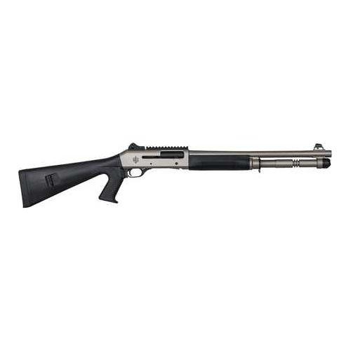 Military Armament Corp MAC 1014 Marine Semi-Automatic Shotgun 12 Gauge 3" Chamber 18.5" Barrel 5 Round Capacity Black Synthetic Stock Nickel Appilied Finish