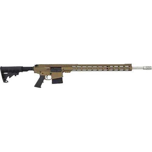 GLFA AR-10 Semi-Automatic Rifle .243 Winchester 24" Barrel (1)-5Rd Magazine Synthetic Stock Bronze Finish