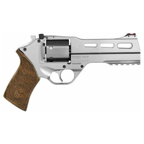 Chiappa White Rhino Single Action Revolver .357 Magnum 5" Barrel 6 Round Capacity Medium Walnut Grips Nickel Plated Finish - Buy A Gun