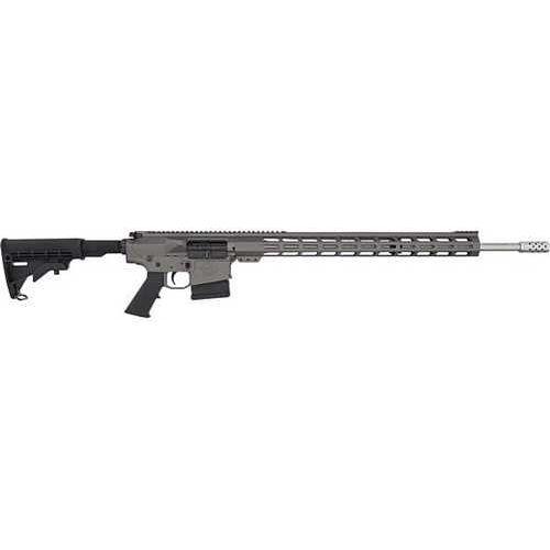 Great Lakes Firearms & Ammo AR10 Semi-Automatic Rifle .243 Winchester 24" Barrel (1)-5Rd Magazine Black Synthetic Stock Tungsten Cerakote Finish