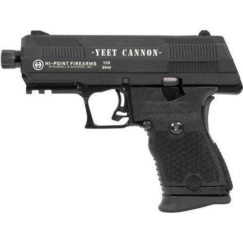 Hi-Point YC9 Semi-Automatic Pistol 9mm Luger 4.12" Barrel (1)-10Rd Magazine YC9 Engraved "Yeet Cannon" Slide Black Finish - Buy A Gun