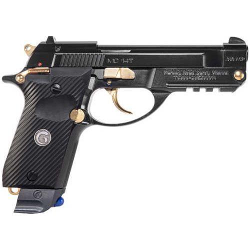 Girsan MC14T Solution Semi-Automatic Pistol .380 ACP 3.88" Tip-Up Barrel (1)-13Rd Magazine Synthetic Grips Gold Accents Black Finish - Buy A Gun