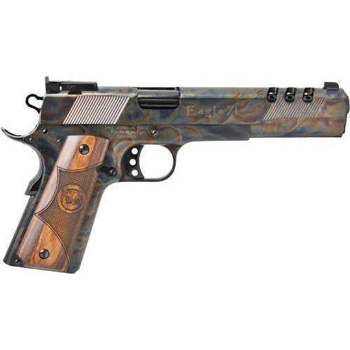 Iver Johnson Eagle XL Ported Semi-Automatic Pistol .45 ACP 6" Barrel (1)-8Rd Magazine Walnut Dymonwood Grips With Engraved Logo Blued Case Colored/Hardened Finish - Buy A Gun