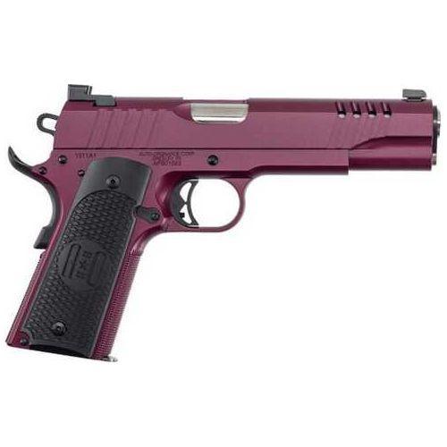 Auto-Ordnance 1911A1 Semi-Automatic Pistol .45 ACP 5" Barrel (1)-7Rd Magazine Night Sights Black G10 Grips Black Cherry Finish - Buy A Gun