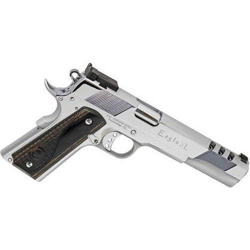 Iver Johnson Eagle XL Deluxe Semi-Automatic Pistol .45 ACP 6" Barrel (1)-8Rd Magazine Diamondwood Walnut Grips With Integrated Logo Bright Polish Chrome Finish - Buy A Gun