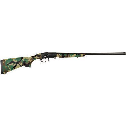 Charles Daly 101 Compact Break Open Single Shot Shotgun 20 Gauge 3" Chamber 26" Barrel 1 Round Capacity Woodland Camouflage Stock Blued Finish