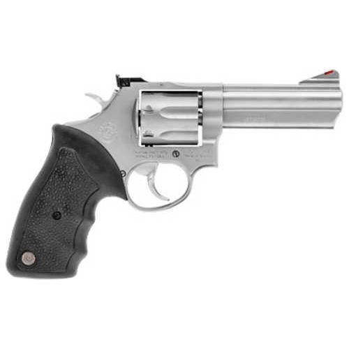 Taurus Model 66 Double Action Revolver .357 Magnum 4" Barrel 7 Round Capacity Adjustable Sights Rubber Grips Silver Finish - Buy A Gun