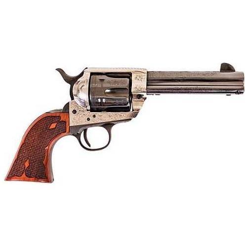 Cimarron Frontier Revolver .357 Magnum 4.75" Blued Barrel 6 Round Capacity Wood Grips Silver Finish - Buy A Gun