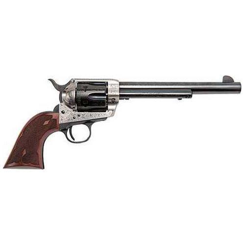 Cimarron Frontier Revolver .357 Magnum 7.5" Blued Barrel 6 Round Capacity Wood Grips Silver Finish - Buy A Gun