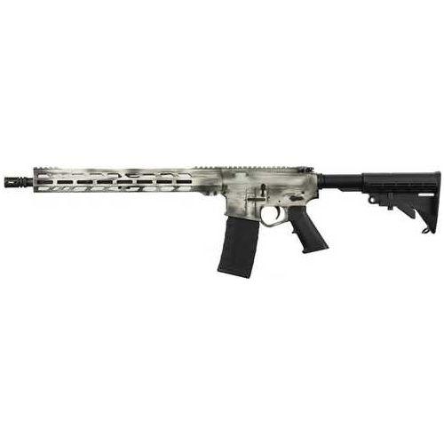 Wise Arms WA-15B Semi-Automatic Rifle .223 Remington 16" Barrel (1)-30Rd Magazine 6-Position A2 Stock White/Sig Grey BattleWorn Cerakote Finish