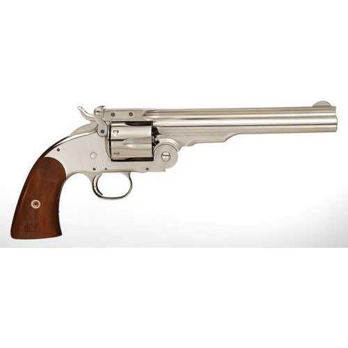 Taylor Uberti Top Break Schofield Revolver With Nickel Finish And Walnut Grips 38 Special 7" Barrel 6 Shot Model 0857n04 - Buy A Gun