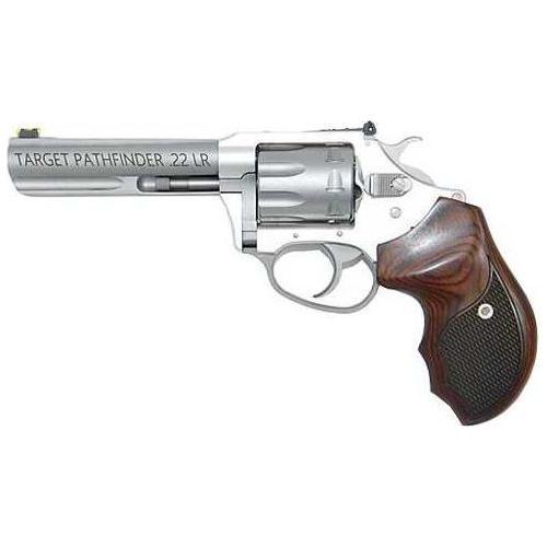 Charter Arms Pathfinder Revolver .22 Long Rifle 4.2" Barrel 8 Round Capacity Wood Grips Stainless Finish - Buy A Gun