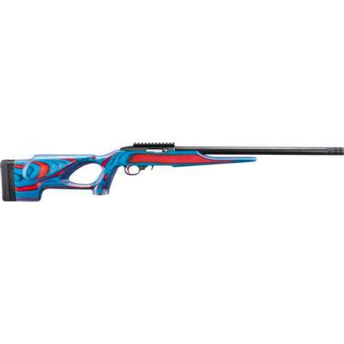 Ruger 10/22 Semi-Automatic Rifle .22 Long Rifle 18" Barrel 10 Round Capacity Blue & Red Laminate Barracuda Stock Blued Finish