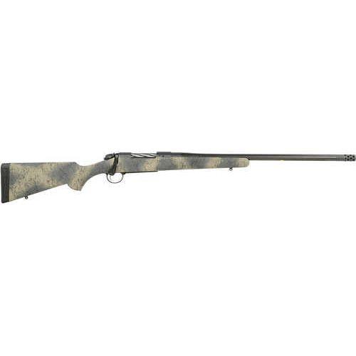 Bergara B-14 Ridge Carbon Wilderness Bolt Action Rifle 7mm PRC 22" Barrel 3 Round Capacity SoftTouch Woodland Camouflage Stock Sniper Gray Cerakote Finish