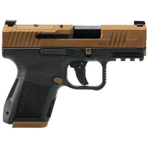 Canik Mete MC9 Semi-Automatic Pistol 9mm Luger 3.18" Barrel (1)-12Rd & (1)-15 Rd Magazines Bronze Cerakote Slide Black Polymer Finish - Buy A Gun