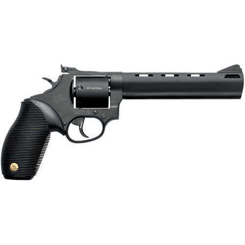 Taurus 692 Revolver 9mm Luger, 38 Special +P or 357 Mag Caliber with 6.50" Vent Rib Barrel 7 Shot Cylinder Overall Matte Black Finish Steel & Black Ribber Grip Includes 2 Cylinders - Buy A Gun