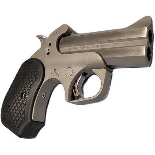 Bond Arms Rowdy XL Break Action Derringer 410 Gauge/.45 Colt 3.5" Barrel 2 Round Capacity Black Extended B6 Resin Grips Matte Stainless Steel Finish - Buy A Gun