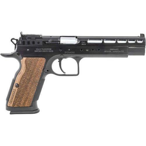 Tanfoglio Gold Match Semi-Automatic Pistol 9mm Luger 6" Barrel (1)-16Rd Magazine Wood Grips Matte Black Finish - Buy A Gun