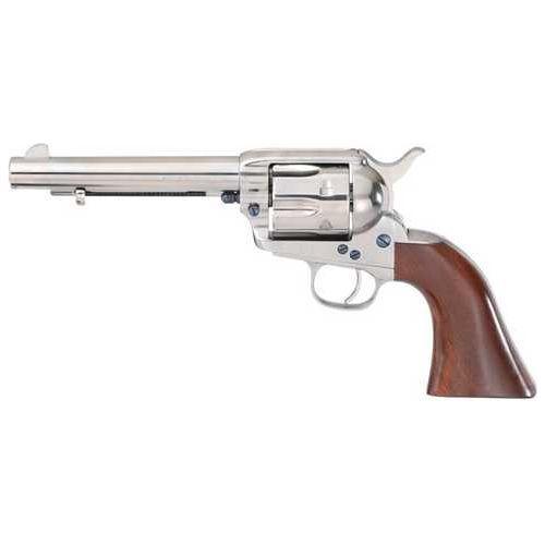 Taylor's & Company Gunfighter Single Action Revolver .357 Magnum/.38 Special 5.5" Barrel 6 Round Capacity Fixed Sights Walnut Grips Stainless Steel Finish - Buy A Gun