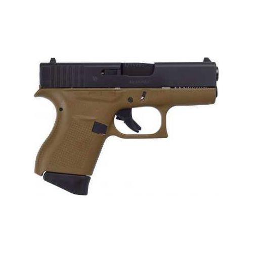 Glock G43 Gen3 Semi-Automtic Pistol 9mm Luger 3.39" Barrel (2)-6Rd Magazines Fixed Sights Black Slide Flat Dark Earth Polymer Finish - Buy A Gun