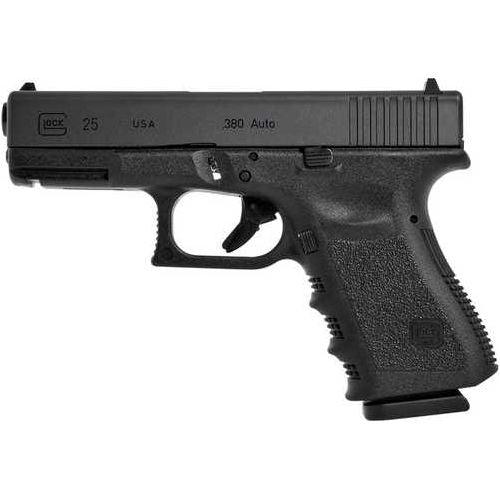 Glock G25 Safe Action Semi-Automatic Pistol .380 ACP 4.02" Barrel (2)-15Rd Magazines Fixed Sights Black Polymer Finish - Buy A Gun