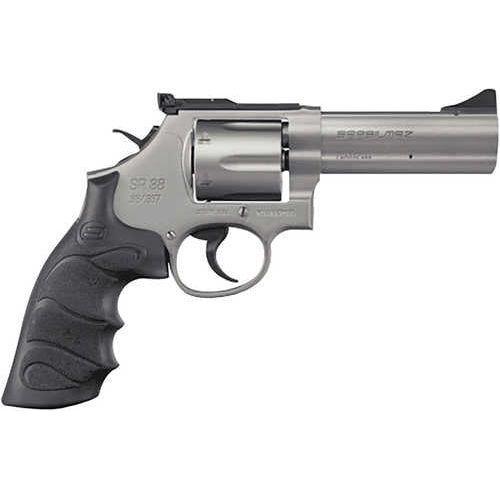 SAR USA SAR SR Double/Single Action Revolver .357 Magnum 4" Barrel 6 Round Capacity Black Finger Groove Grips Stainless Steel Finish - Buy A Gun