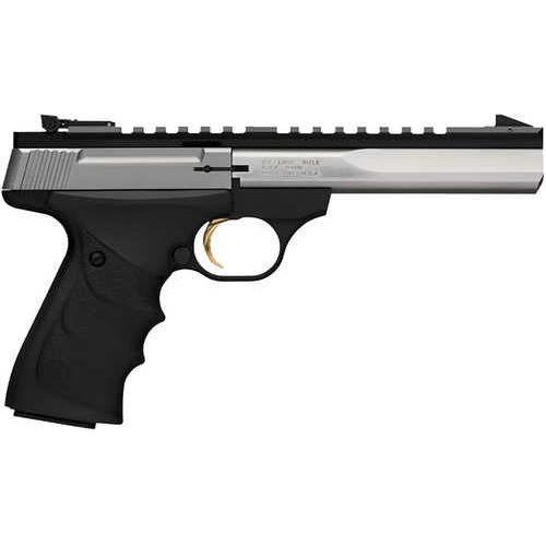 Browning Buck Mark Contour Semi-Automatic Pistol .22 Long Rifle 5.5" Barrel (1)-10Rd Magazine Matte Stainless Slide Serrated w / Picatinny Rail Matte Black Anodized Finish - Buy A Gun