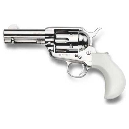 Taylor's & Company TC9 1873 Single Action Revolver 9mm Luger 3.5" Barrel 6 Round Capacity White PVC Grips Nickel Finish - Buy A Gun