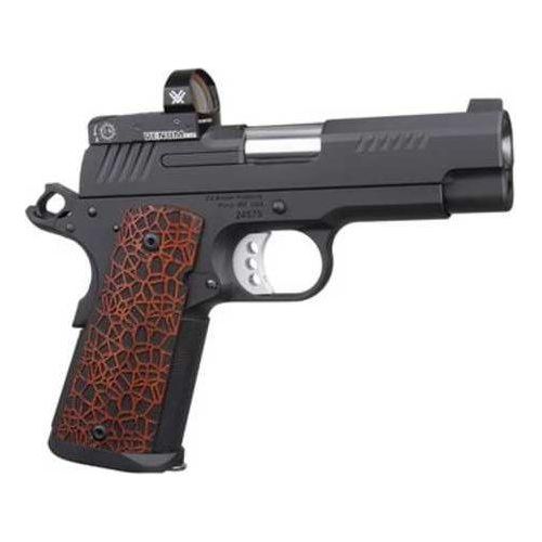 ED Brown EVO-E9-LW Semi-Automatic Pistol 9mm Luger 4" Barrel (1)-9Rd Magazine Vortex Venom Sight Included Black With Orange Synthetic Grips Black Finish - Buy A Gun