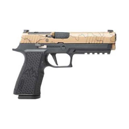 Sig Sauer P320 XTEN Semi-Automatic Pistol 10mm Auto 5" Barrel (3)-15Rd Magazines Front Night Sight Coyote Tan Slide Black Polymer Finish - Buy A Gun