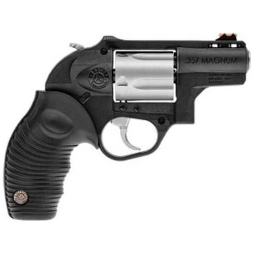 Taurus Model 605 Double Action Revolver .357 Magnum 2" Barrel 5 Round Capacity Fixed Sights Black Rubber Grips Silver Cylinder Black Oxide Finish - Buy A Gun