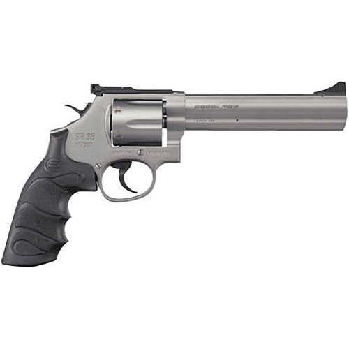 SAR USA SAR SR Double/Single Action Revolver .38 Special/.357 Magnum 6" Barrel 6 Round Capacity Black Finger Groove Grips Stainless Steel Finish - Buy A Gun