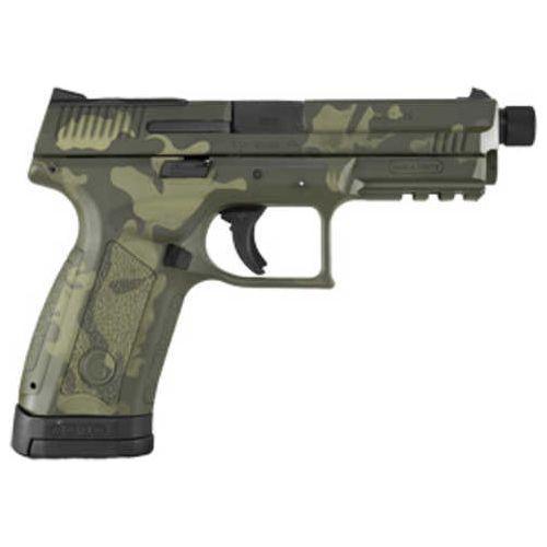 Girsan MC9 Disrupter Semi-Automatic Pistol 9mm Luger 4.6" Barrel (1)-17Rd Magazine Picatinny Accessory Rail Olive Drab Green Camouflage Finish - Buy A Gun