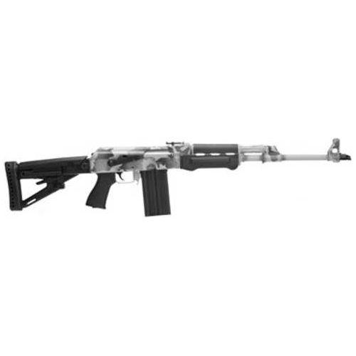 Zastava ZPAP M77 Semi-Automatic Rifle.308 Winchester/7.62x51mm 19.7" Barrel (1)-20Rd Magazine Adjustable Sights Black Polymer Folding Stock Snow Camouflage Cerakote Finish