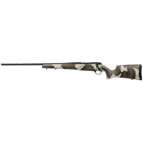 Weatherby Mark V High Country Left Handed Bolt Action Rifle .308 Winchester 22" Threaded Barrel 4 Round Capacity Peak 44 Bastion Carbon Fiber Stock With Brown & Tan Pattern Graphite Black Cerakote Finish