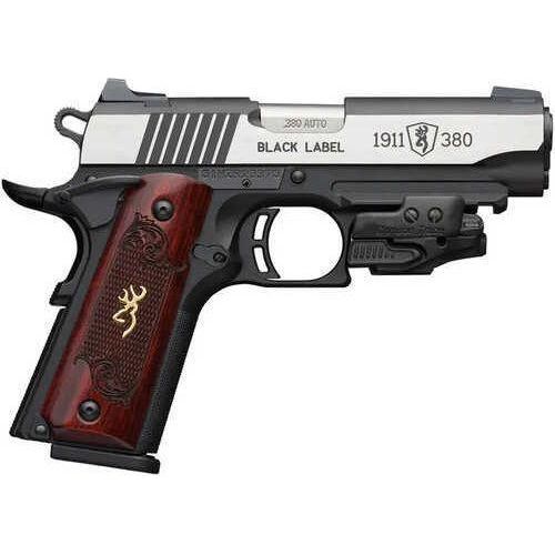 Browning 1911-380 Black Label Pistol 380 ACP 3.625" Barrel Black 8 Round Magazin With Crimson Trace laser Model: 51953492 - Buy A Gun