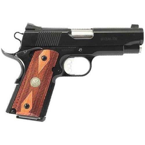 Wilson Combat Ca Stealth Single Action Semi-Automatic Pistol .45 ACP 4" Barrel (2)-8Rd Magazines Checkered Cocobolo Grips Black Armor-Tuff Finish - Buy A Gun